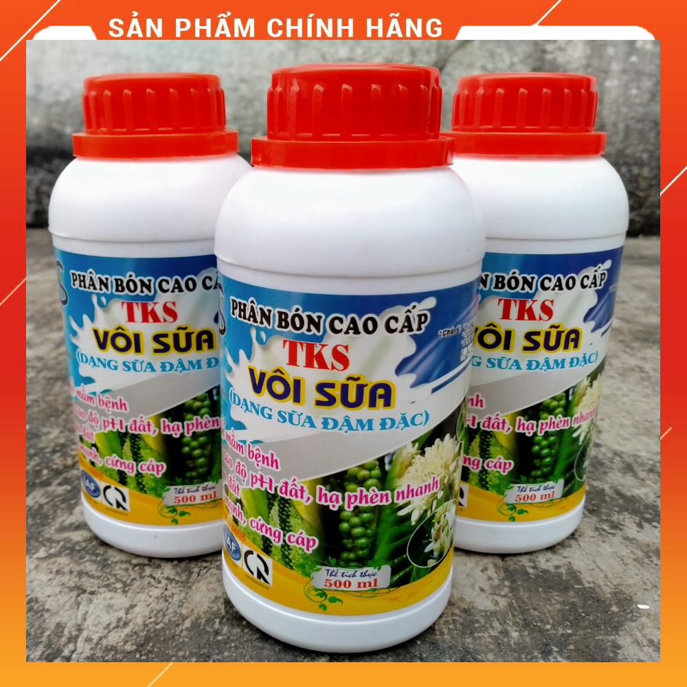 VÔI SỮA - Hạ Phèn, Ổn Định pH Đất, Diệt Mầm Bệnh- Chai 500ml