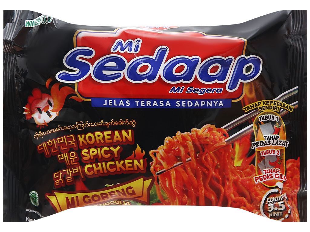 Thùng 40 gói mì xào Sedaap - vị Gà cay