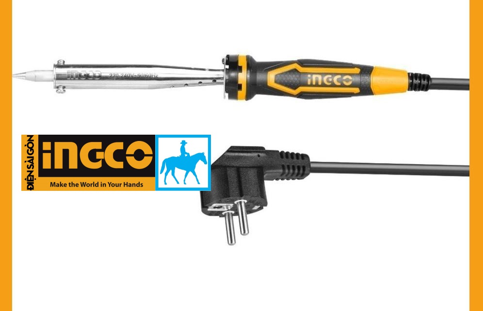 Mỏ hàn chì Mũi thẳng nhọn 60W 100W INGCO SI0268 Mỏ hàn điện