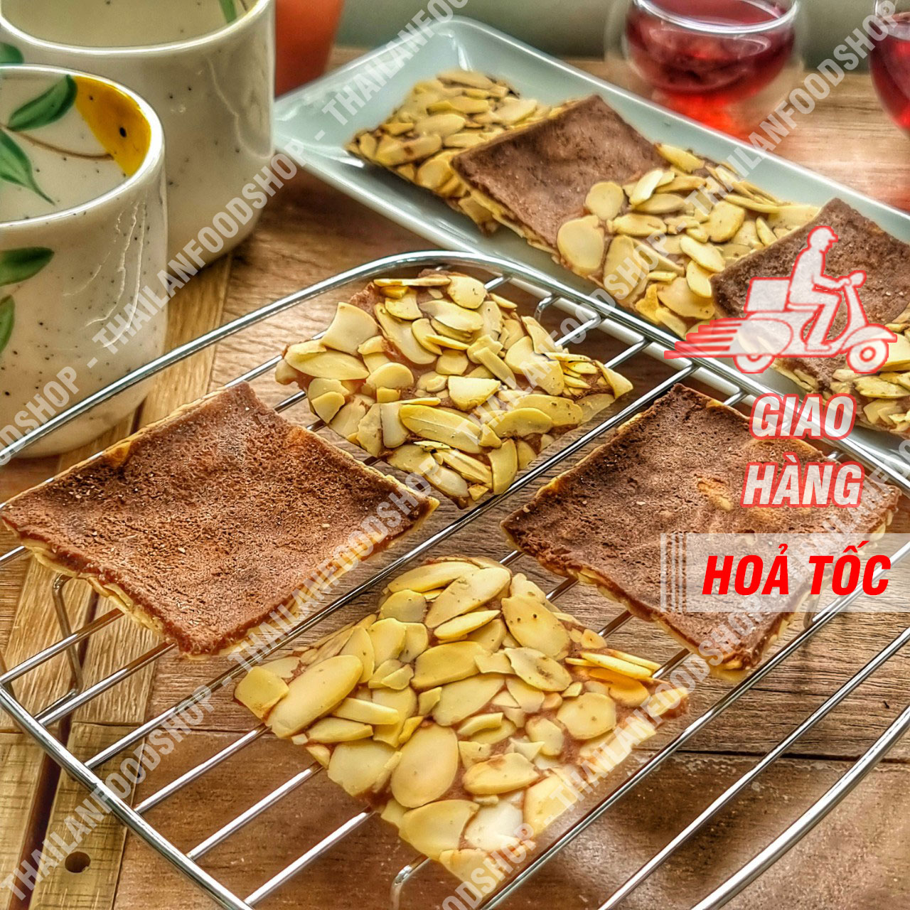 Bánh Ngói Hạnh Nhân Chocolate - Lon 300gr
