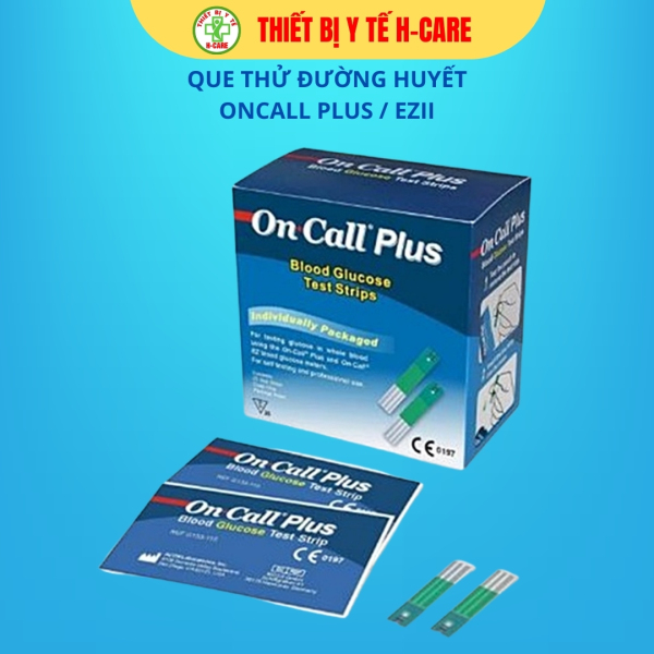 Giá bán Que thử đường huyết Acon On Call - Blood Glucose Test Strips - Dùng cho máy thử tiểu đường Oncall Plus và Oncall EZII - Hộp 25 que [TBYT H-Care]