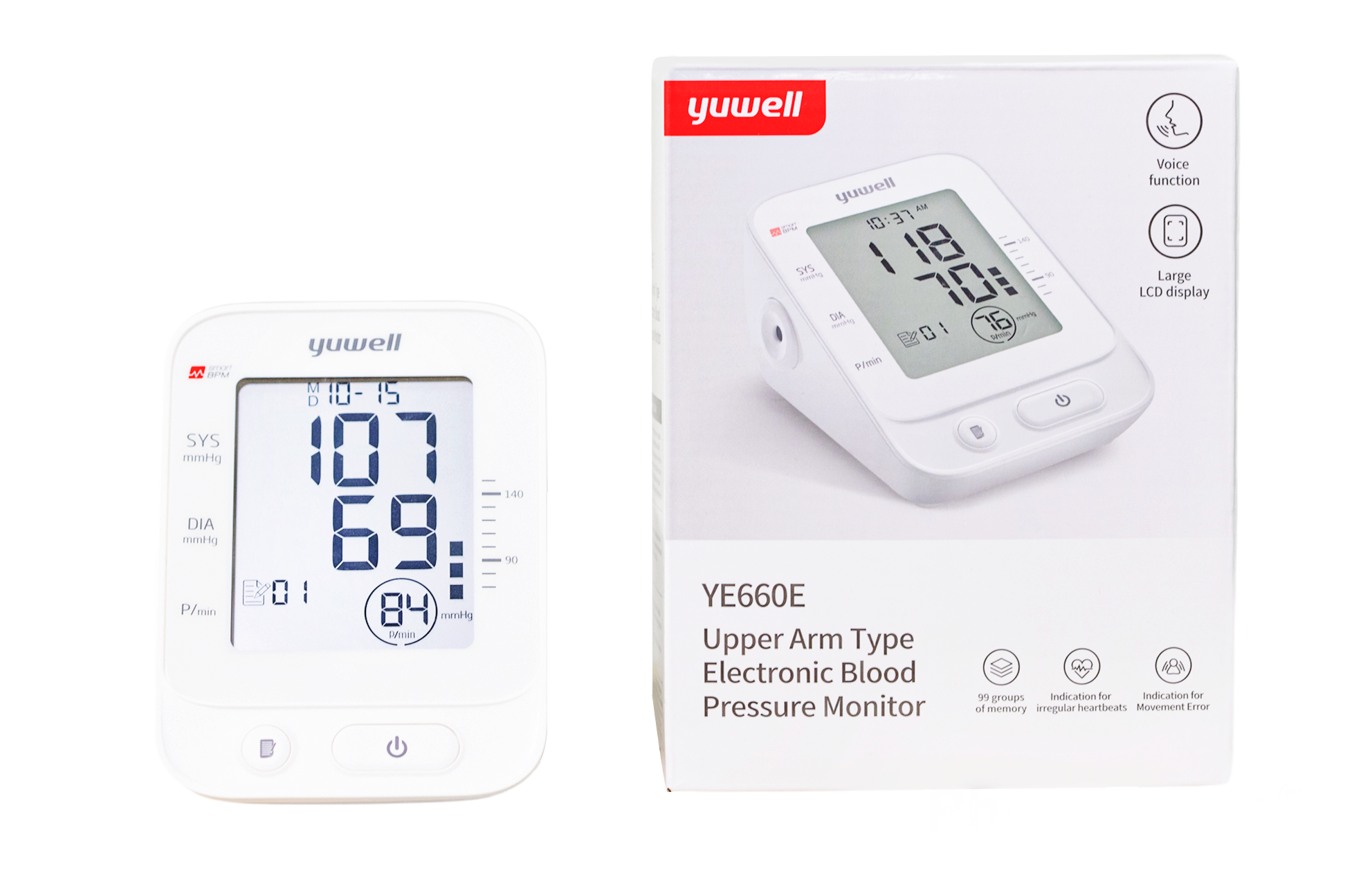 Máy đo huyết áp bắp tay Yuwell YE660E