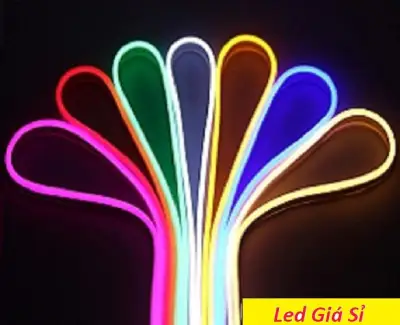 [HCM]Dây đèn LED Neon 12v cuộn 5m. Đèn led ống neon Flex: Trắng Vàng Xanh dương Xanh lá Đỏ Ống plastic mềm mờ tán quang đều hiệu ứng sáng đèn neon