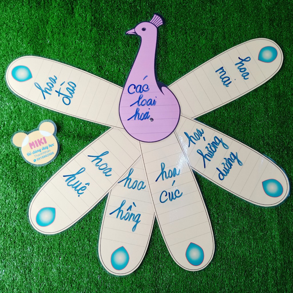 Chim công xòe 6 đuôi cỡ A3 (giao màu ngẫu nhiên)