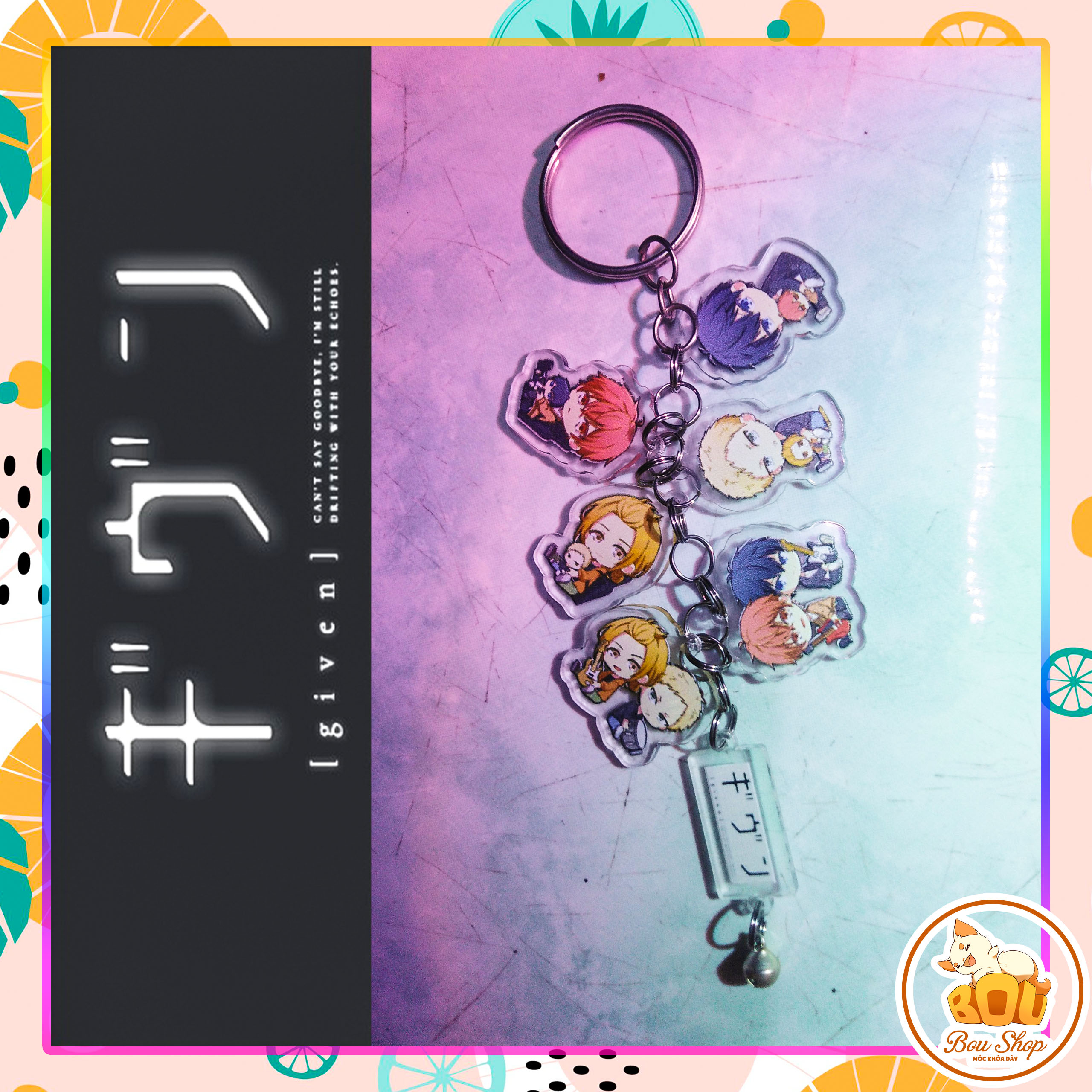 [HCM]Móc khóa dây anime Given Acrylic Mica