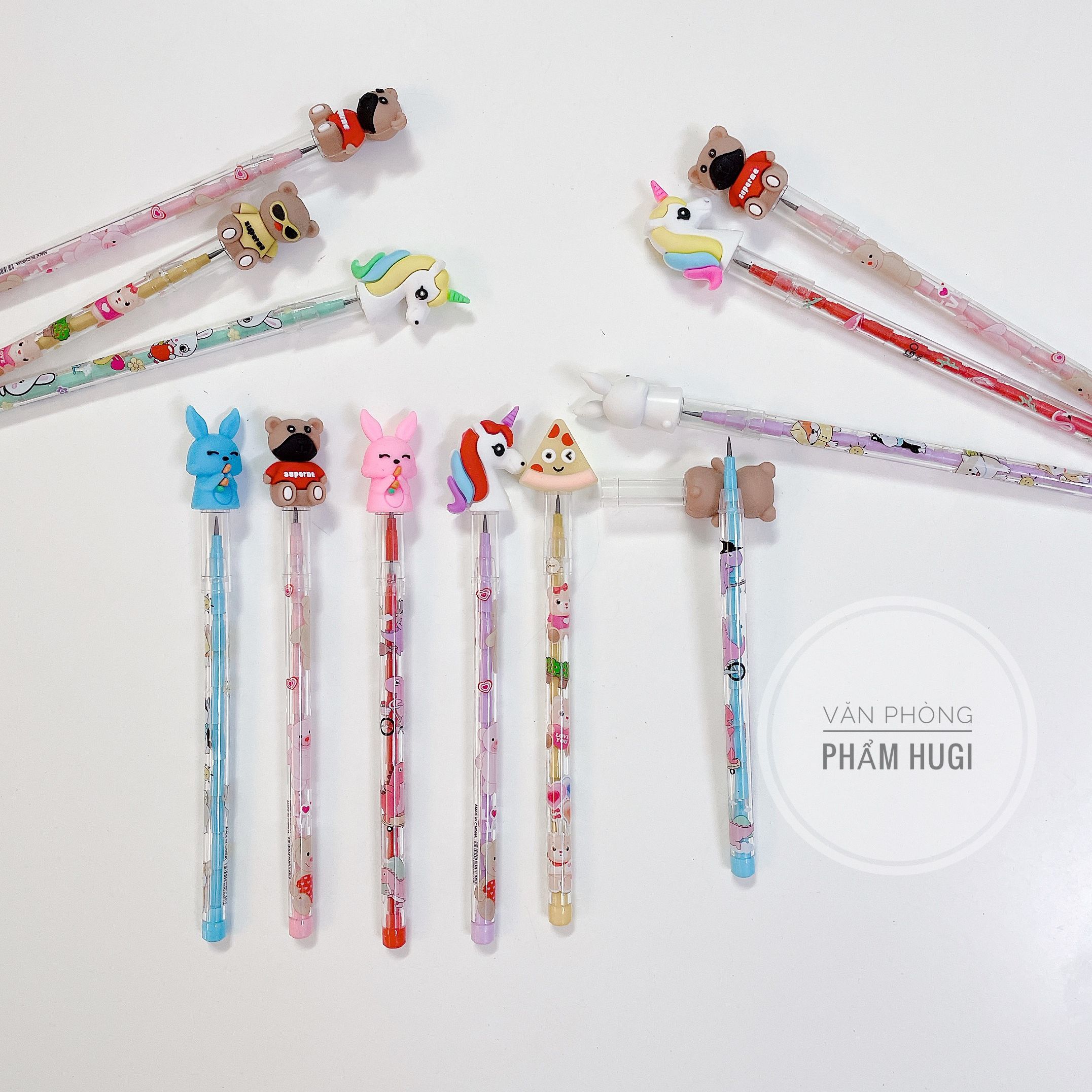 Combo 2 Cây Bút Chì Khúc Hình Thú (mix nhiều mẫu) hoạt hình dễ thương