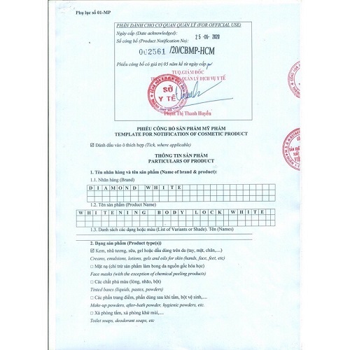 Kem Body Nano Phấn Tươi Diamond White