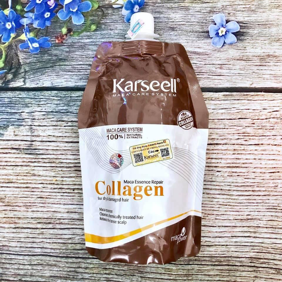 Kem hấp dầu Collagen Karseell Maca Power siêu mềm mượt tóc Ý 500ml