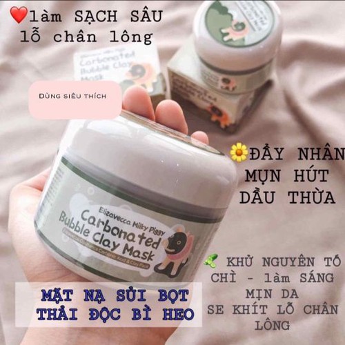 [FREESHIP]Mặt nạ dưỡng da sủi bọt bì heo Carbonated Bubble Clay Mask thải độc khử chì (100gram)