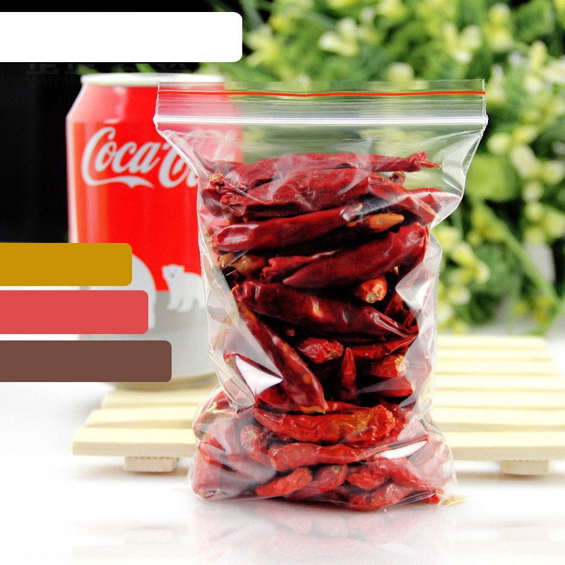 Túi zip chỉ đỏ (zip PE, zip lock, zip viền đỏ) loại dày – 5 giây