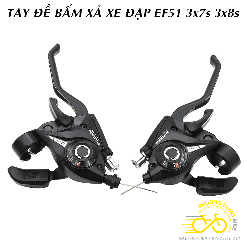 Tay đề xe đạp ST EF51 3x7 3x8 Speed