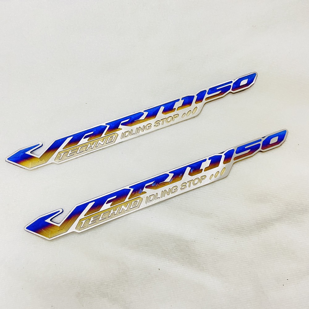 Tem titan chữ xe honda VARIO 150 TECHNO  và logo titan CÁNH CHIM dán xe siêu đẹp ( CÓ SẲN KEO 3MM )
