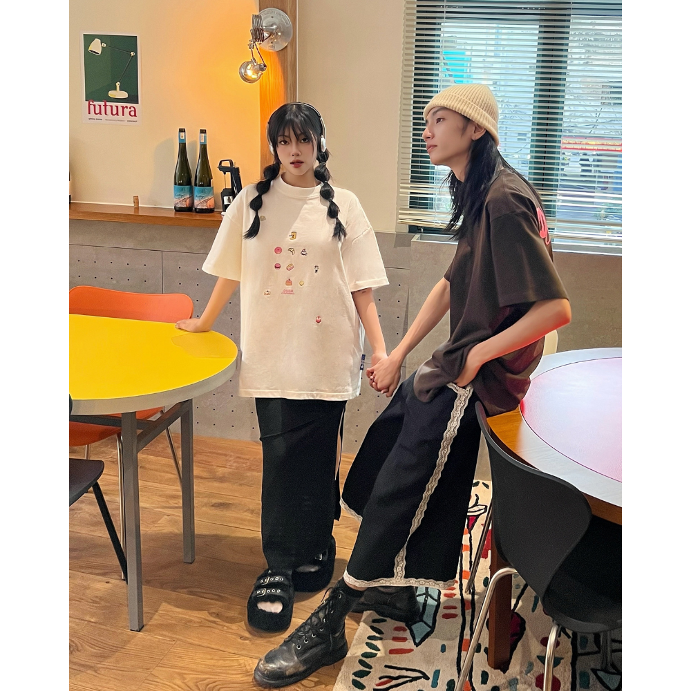 Áo thun unisex Cafeteria màu nâu choco - Basic tee Onism