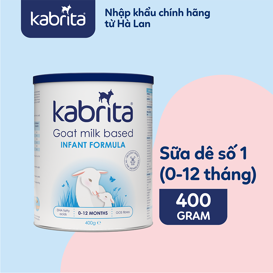 [DATE T7.2024] Sữa dê Kabrita cho trẻ từ 0-12 tháng - Lon 400g