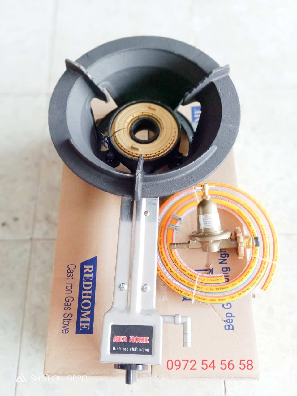 Bếp khè công nghiệp redhome168c , kèm van gas og -999a,dây gas thái lan