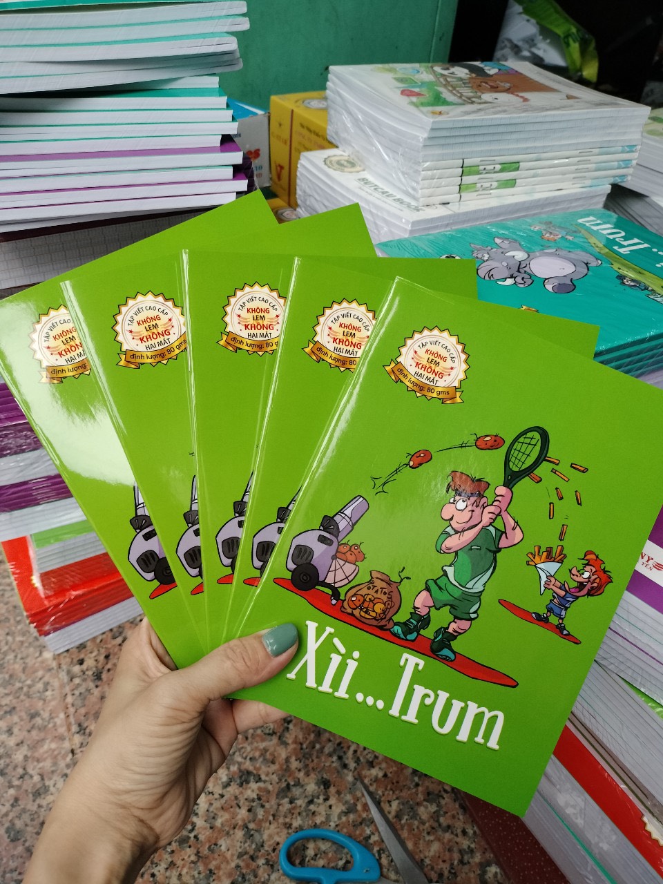 Combo 5 tập vở hs XÌ Trum 96trang 4 ô li