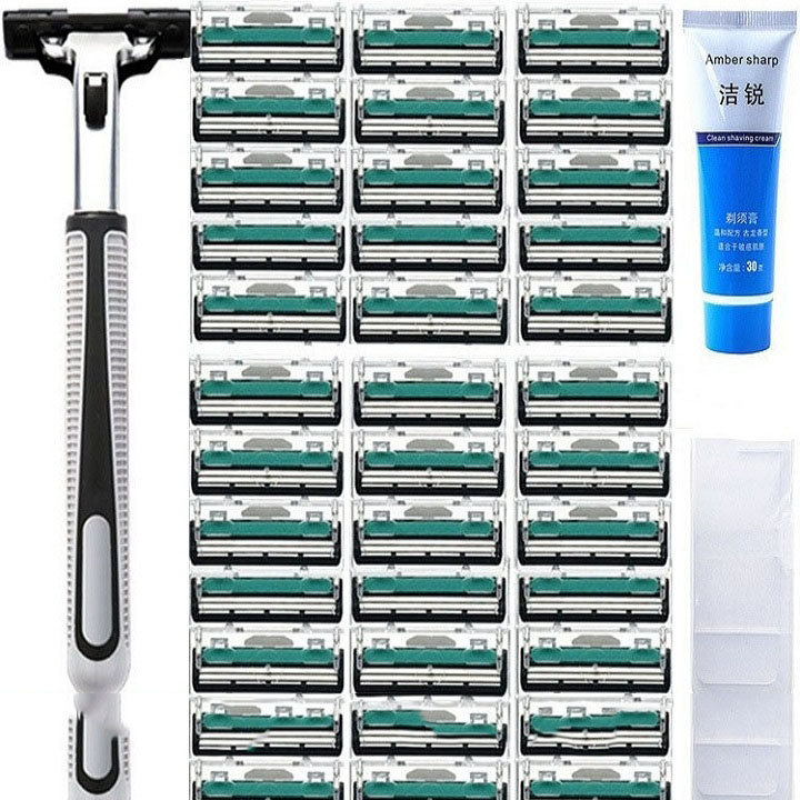 Bộ Dao Cạo Râu 38 Món Kèm Cán Và Kem