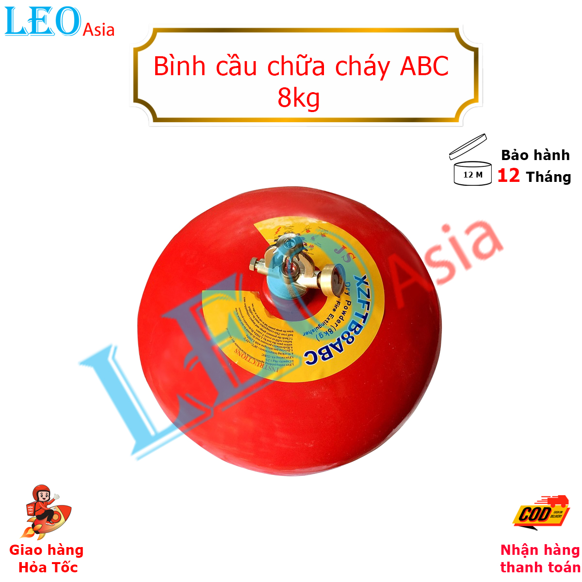 [CÓ TEM KIỂM ĐỊNH PCCC] Bình Cầu Chữa Cháy Tự Động Bột ABC DRAGON XZFT Đạt Chuẩn