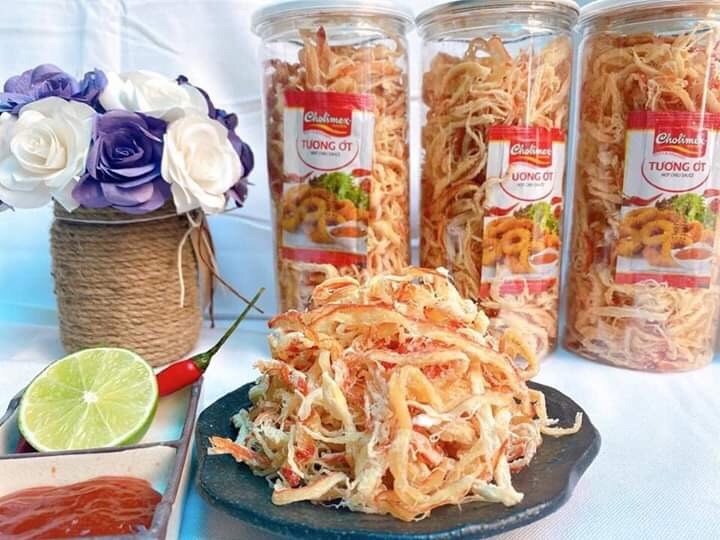 MỰC XÉ SỢ HẤP NƯỚC DỪA 300gr
