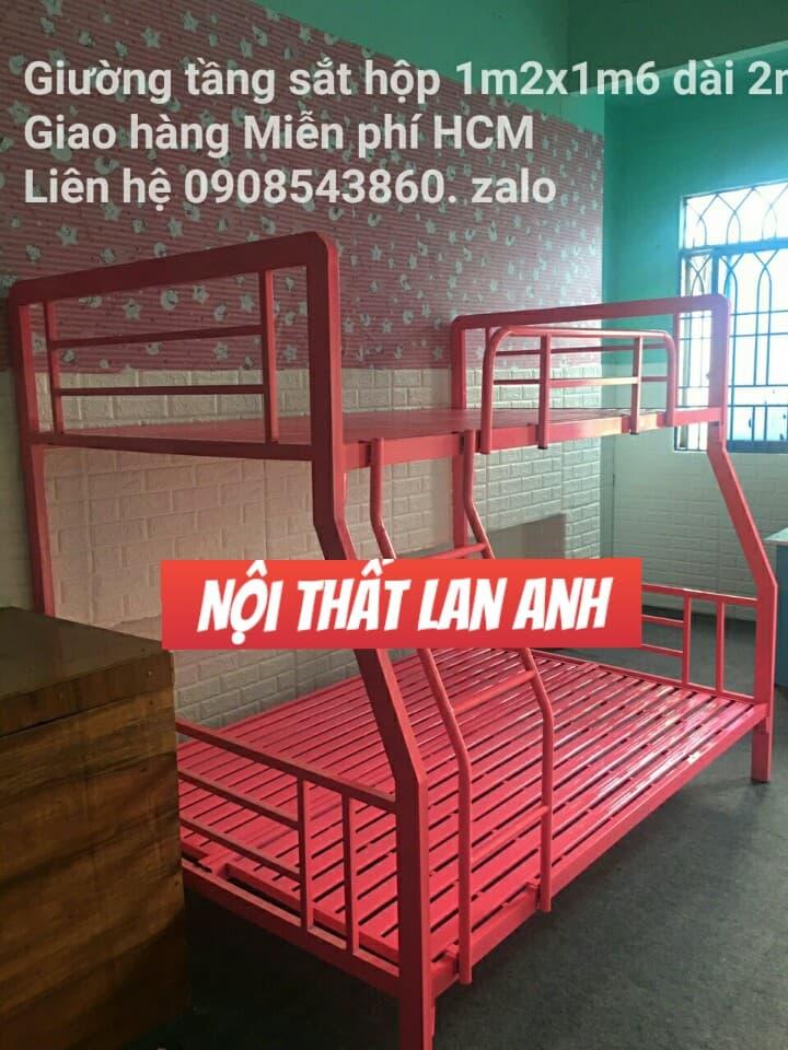 Giường tầng sắt cao cấp trên 1m2 dưới 1m6