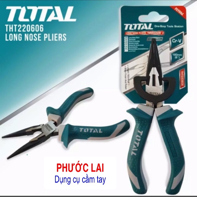 Kìm mũi nhọn 6" Total THT220606