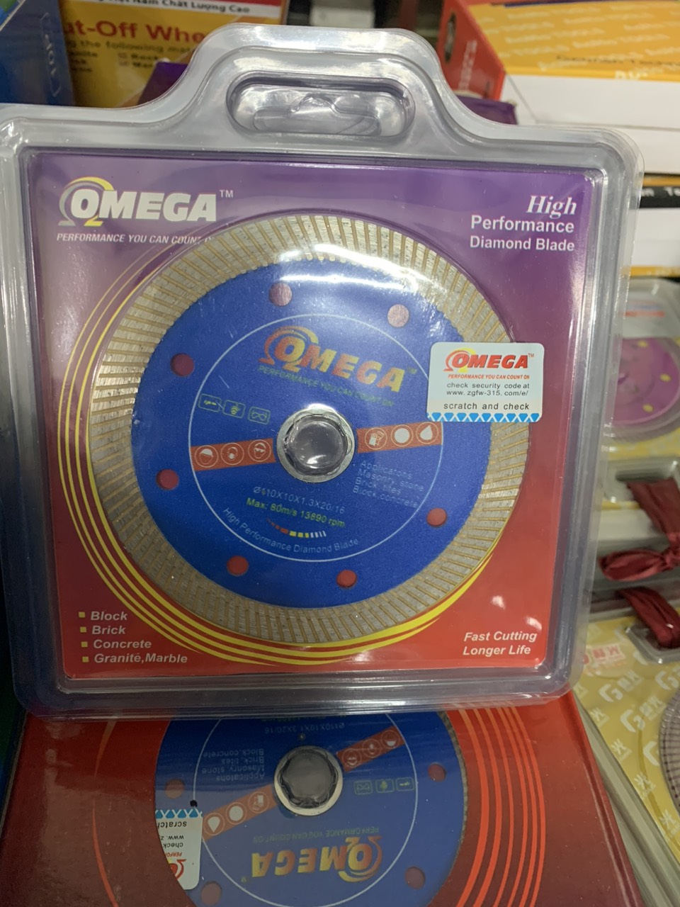 Lưỡi cắt gạch men, cắt đá, cắt gạch ngói gốm sứ omega 110mm x 1,1mm x 20mm-hàng cty
