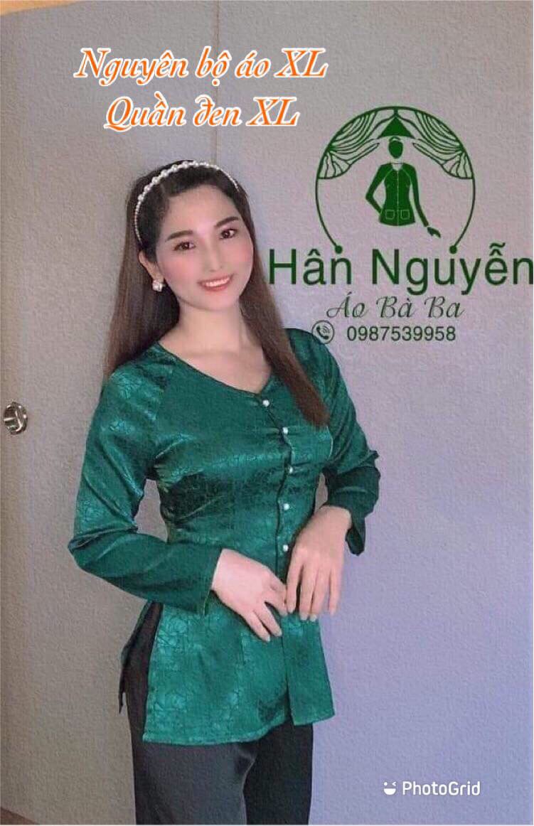 ÁO BÀ BA GẤM VÂN ĐÁ CỔ TIIM  ( ÁO LẺ )