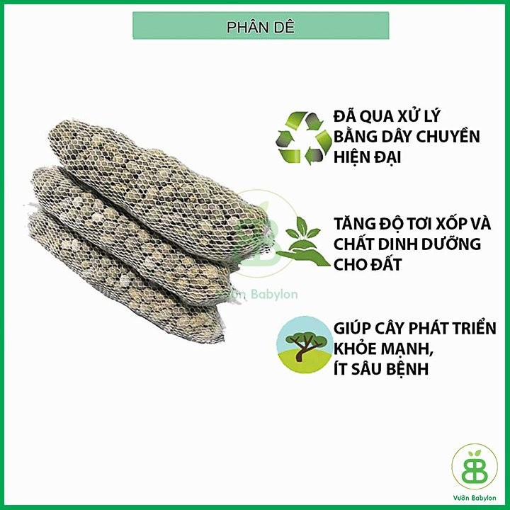 Phân Dê Túi Lưới Cho Lan Đã Xử Lý  20cm