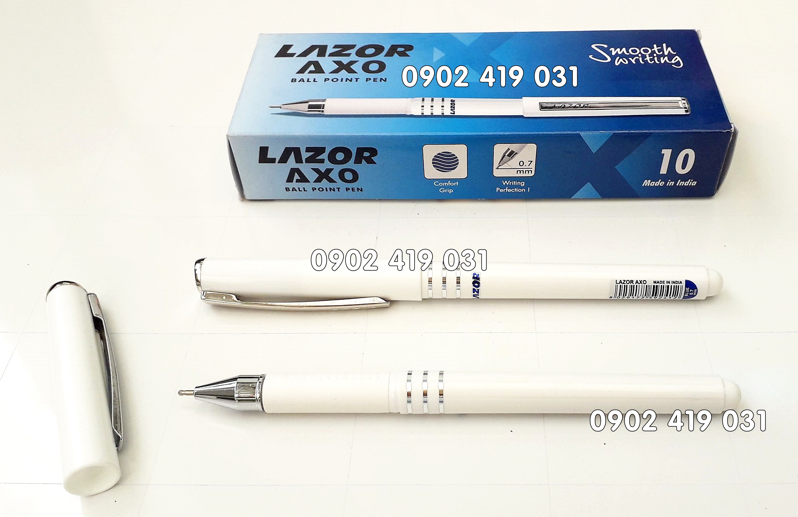Hộp 10 Bút bi Lazor Axo nét 0.7mm [ Thương hiệu Linc - Ấn Độ ]