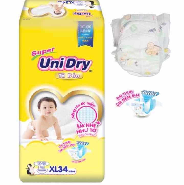 Combo 2 bịt Tã dán Unidry S48 / M42 / L38 / XL34 miếng