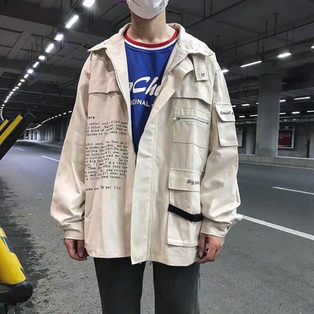 [HCM]Áo khoác nam  áo khoác kaki  áo khoác chống nắng nam   áo khoác mùa đông  chất kaki size L và Xl