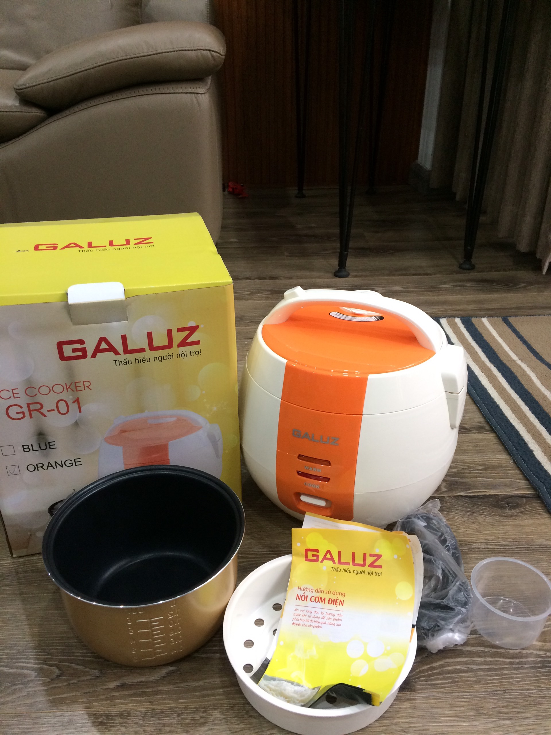 Nồi cơm điện mini cao cấp Galuz - 1L2 - Bảo hành 12 tháng