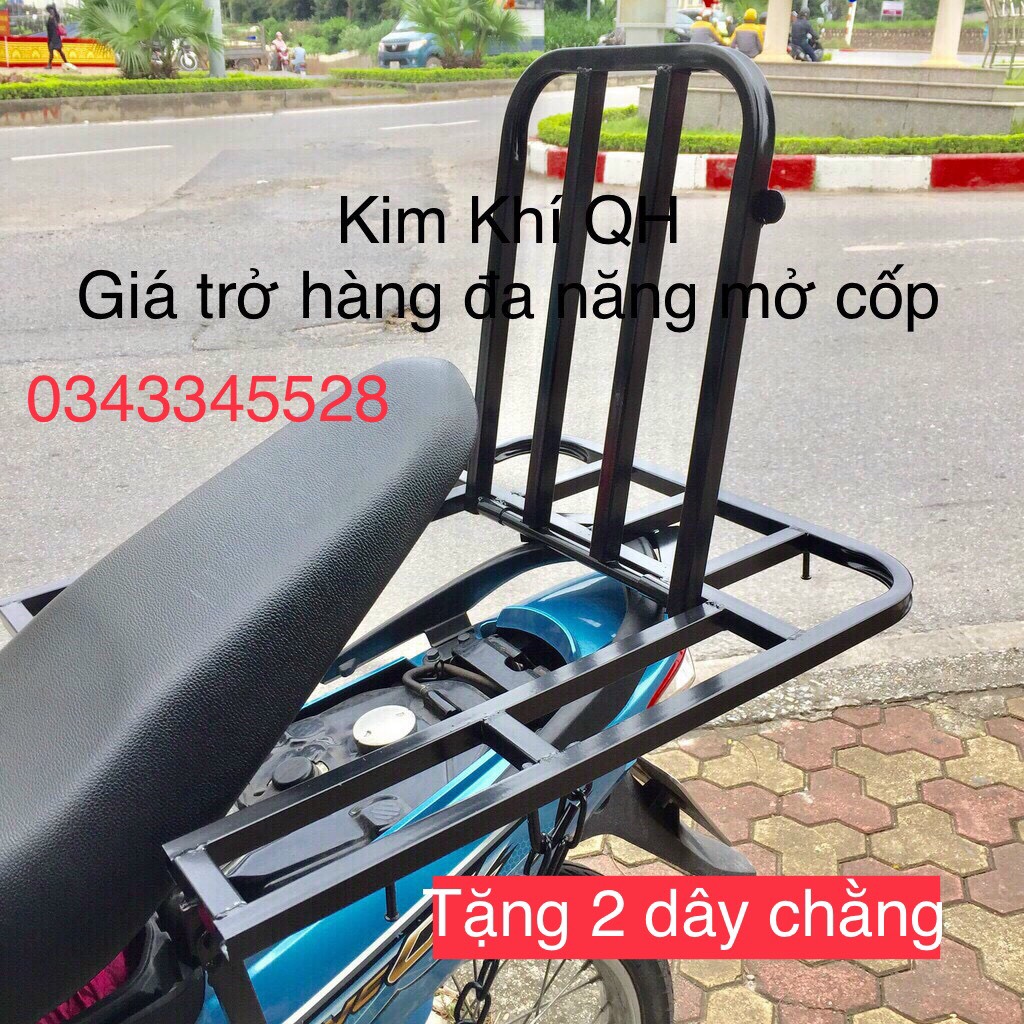 Giá Xe - Baga xe máy mở cốp đổ xăng thiết kế mới chắc khoẻ - sơn tĩnh điện cao cấp- tặng kèm dây chằng hàng