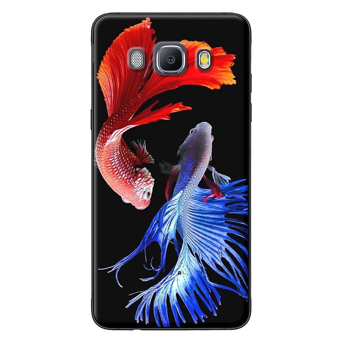 Ốp lưng dành cho Samsung Galaxy J5 mẫu Cá beta xanh đỏ