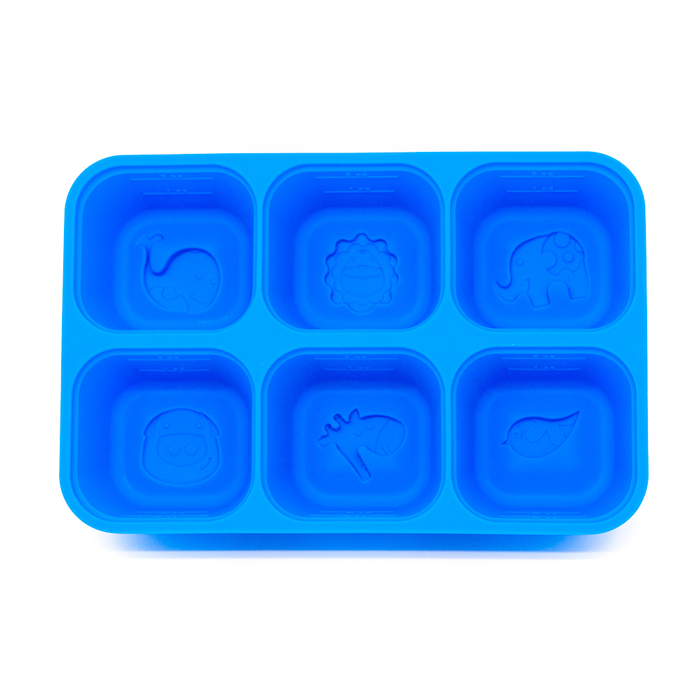 Khay silicon trữ đông đồ ăn dặm cho bé Marcus & Marcus - Lucas (60ml x 6 ngăn)