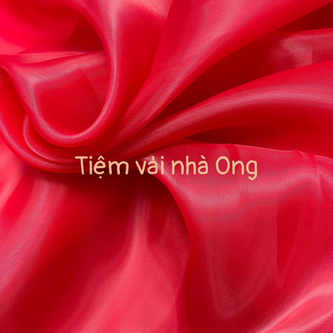 Vải von kính màu đỏ chất đẹp 1x1,5m