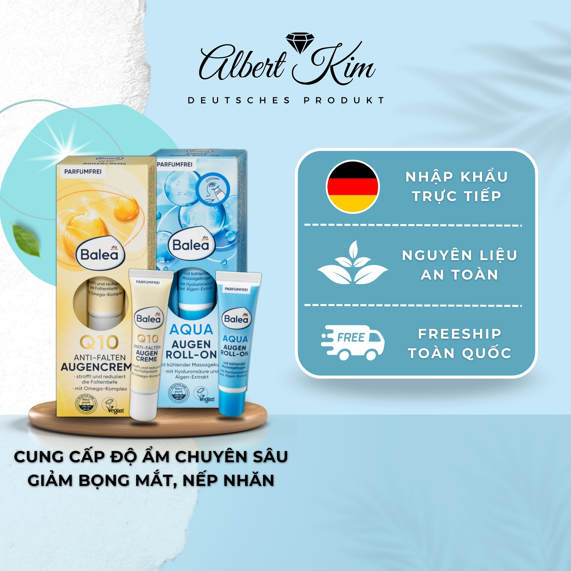 [ Hàng Đức ] Lăn dưỡng mắt Balea - Đức - 15ml