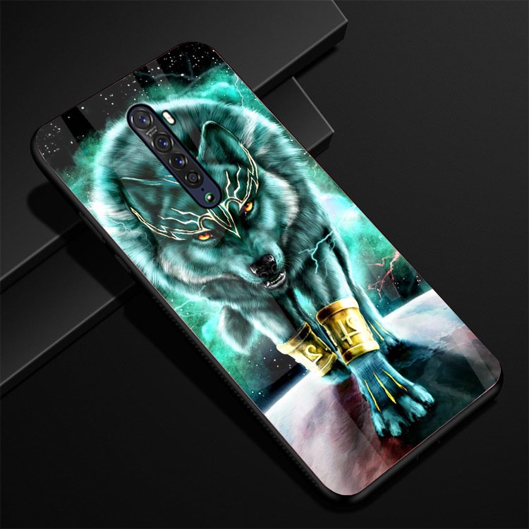 Ốp Lưng OPPO RENO,RENO 2, RENO 2F mặt kính cường lực cao cấp thiết kế Độc Quyền