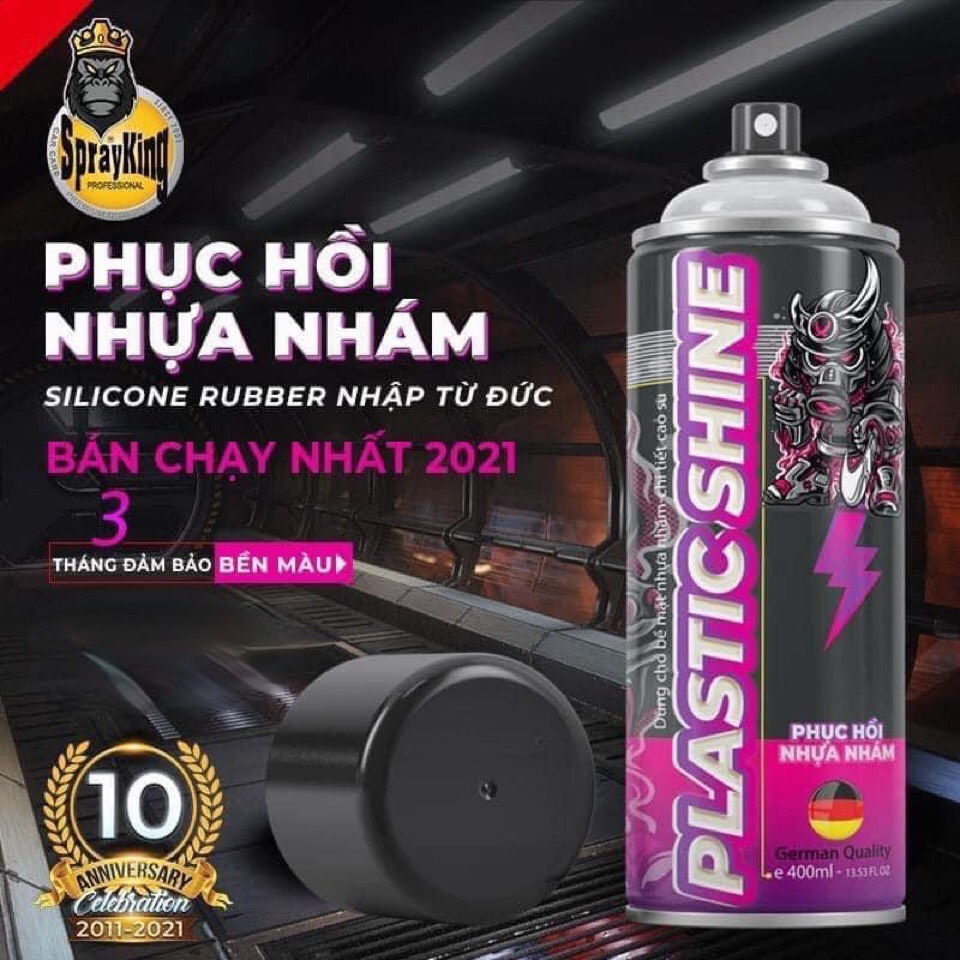 Phục hồi nhựa nhám sprayking plastic shine 400ml