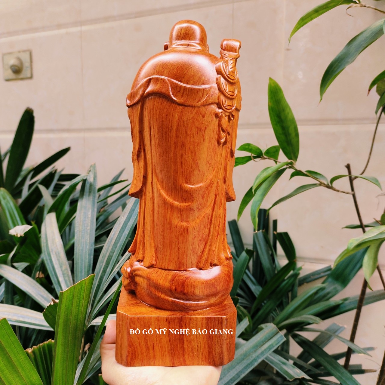 Tượng phật di lặc chúc phúc gỗ hương
