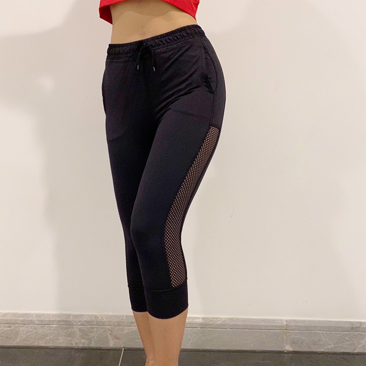 Quần Lửng Nữ - Quần Jogger Lửng Nữ Tập Gym Yoga Aerobic chất thun co giãn 4 chiều thấm hút mồ hôi tốt
