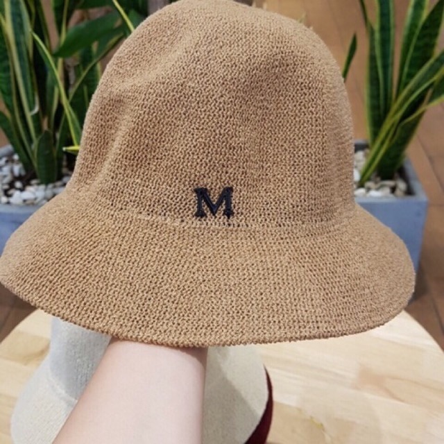 Mũ cói chữ M phong cách Hàn Quốc