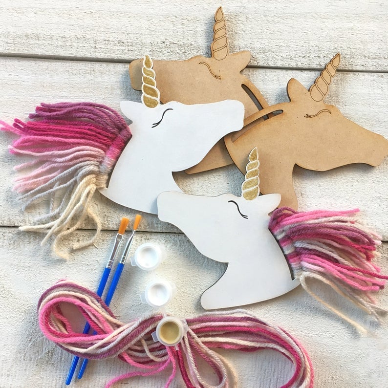 Set gỗ và Len (mẫu Unicorn/ Rainbow)