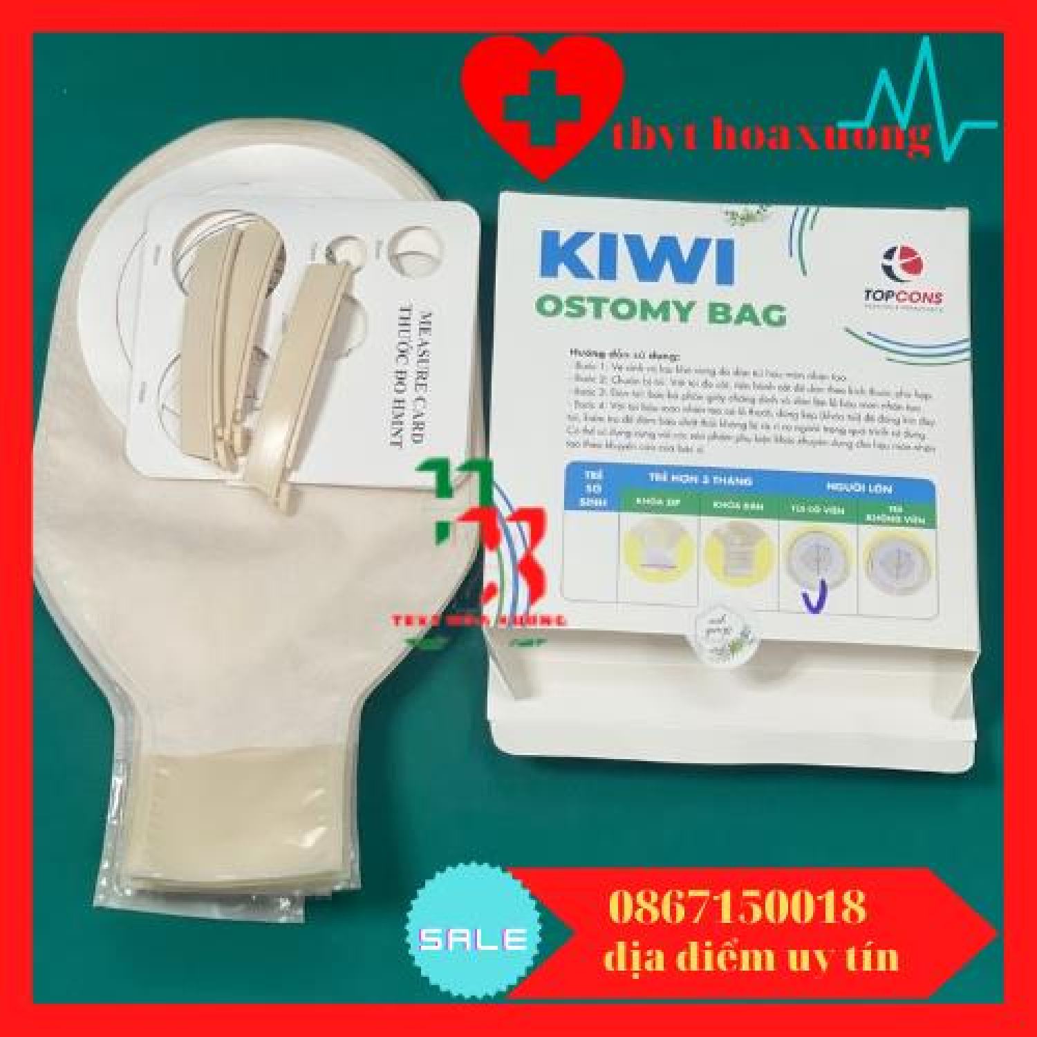 Combo 10 túi hậu môn nhân tạo Kiwi