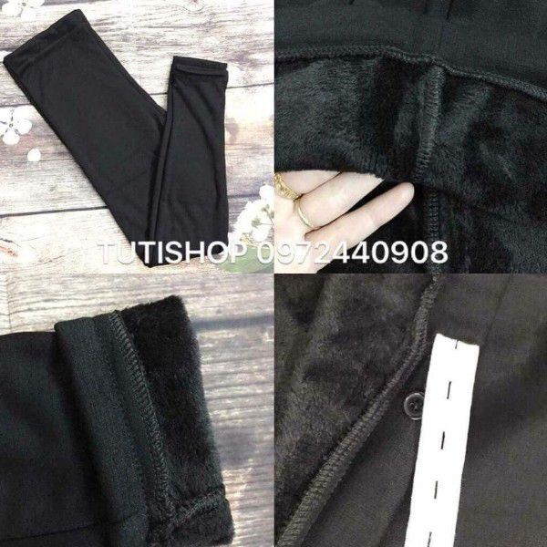 QUẦN LEGGING LÓT LÔNG LOGO MÈO CAO CẤP