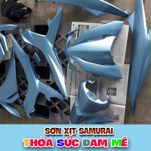 Chai sơn xịt màu xanh băng giá H198 Samurai