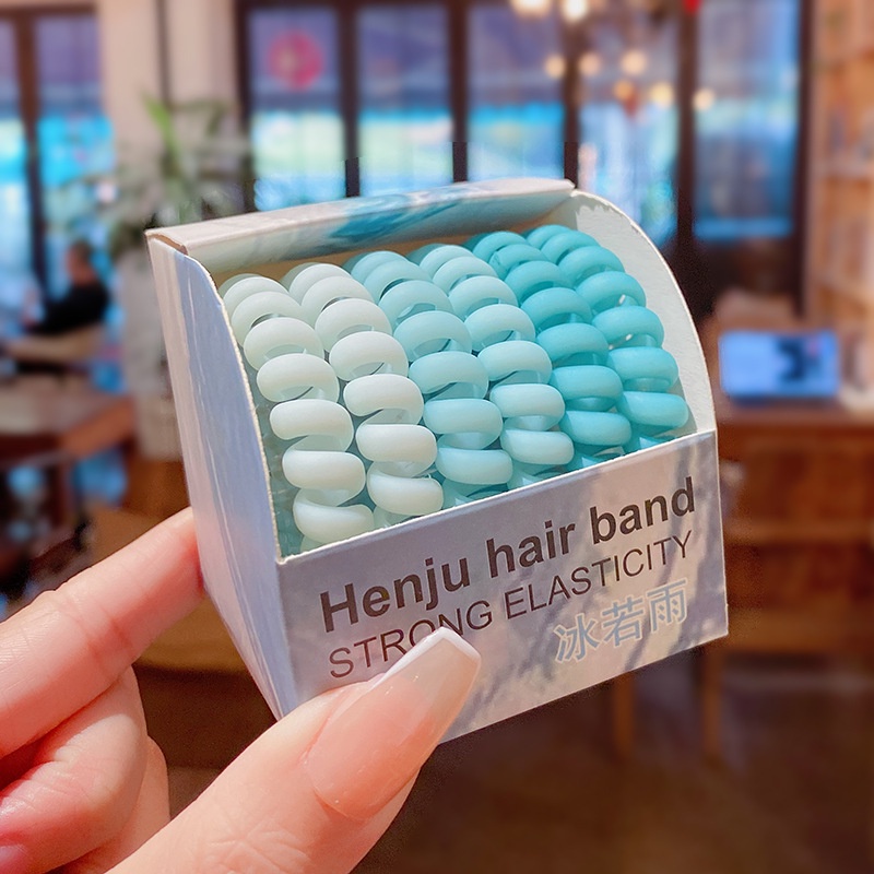 Set 6 dây buộc tóc đàn hồi phong cách Hàn Quốc cho nữ