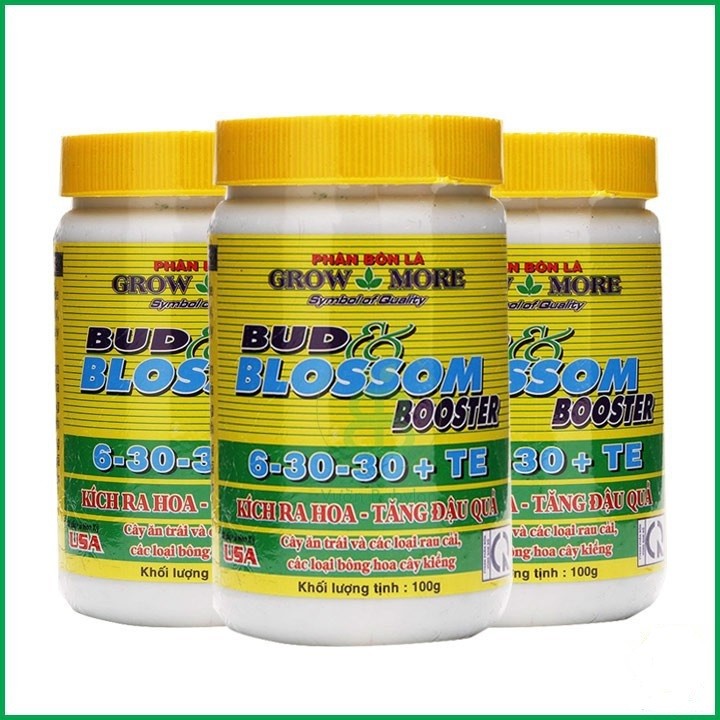 Phân bón lá NPK 6-30-30+ TE. Lọ 100 gam