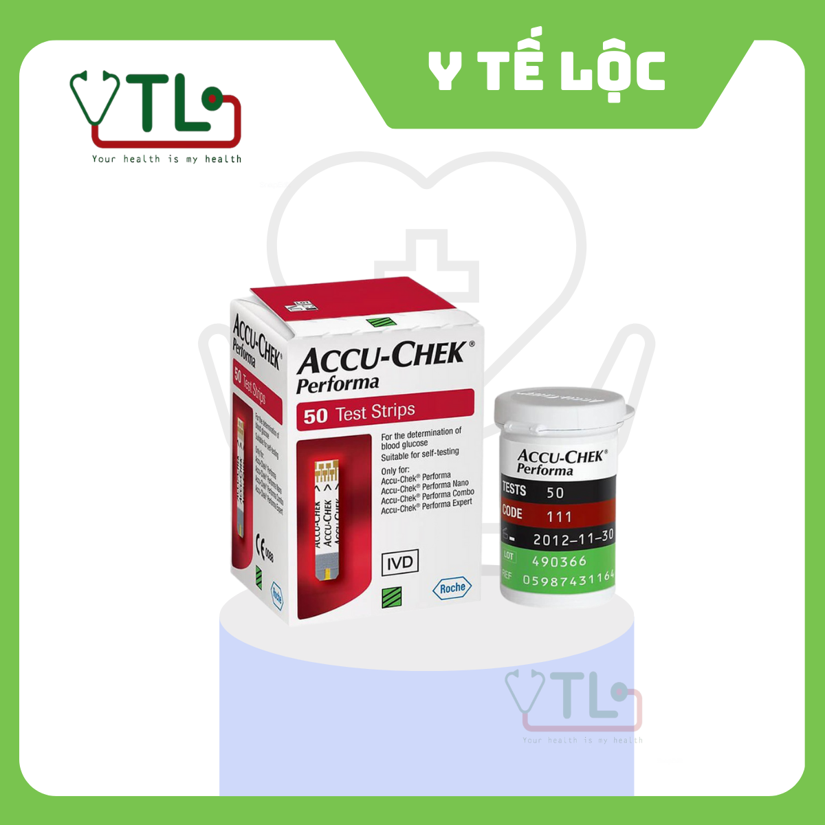 Que thử đường huyết Accu-chek Performa 50