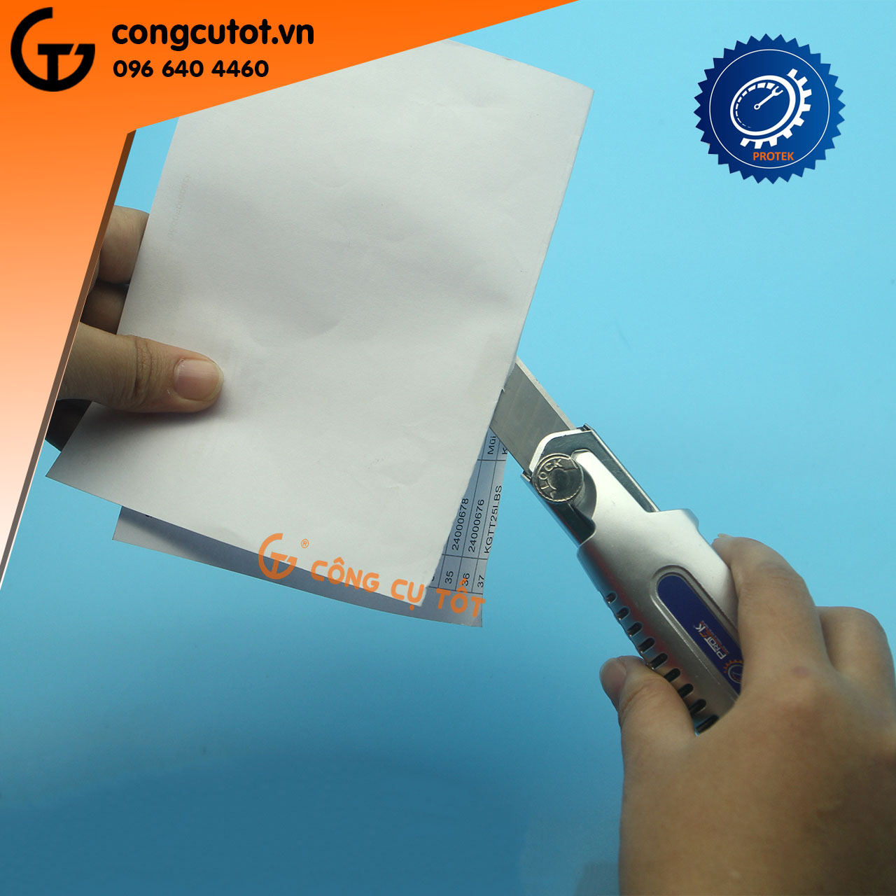 Dao rọc giấy Protek kèm 5 lưỡi dự phòng